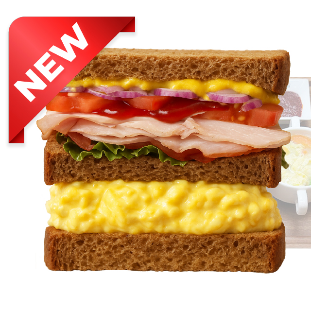 Chicken Ham & Egg Mayo Sandwich