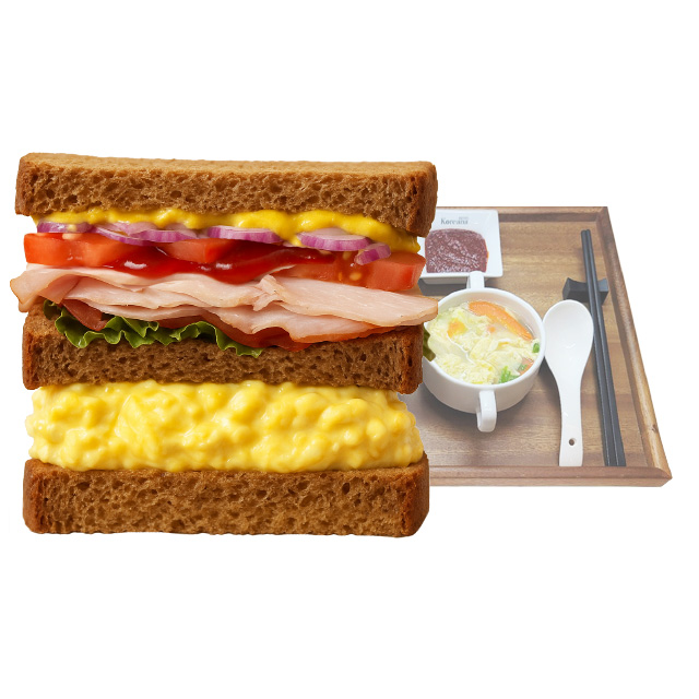 Chicken Ham & Egg Mayo Sandwich