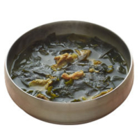 Seaweed Soup with Beef and Rice